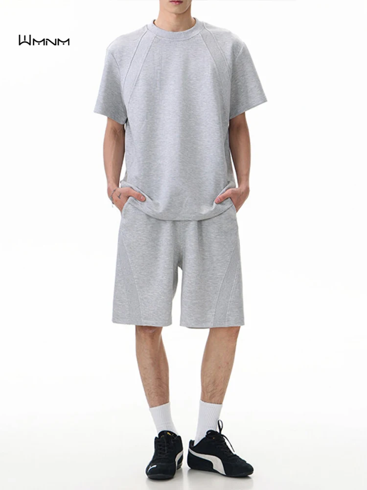 

Мужской спортивный комплект Wmnm American Splice: шорты и футболка, новинка лета 2025, повседневный спортивный стиль, премиум-класс