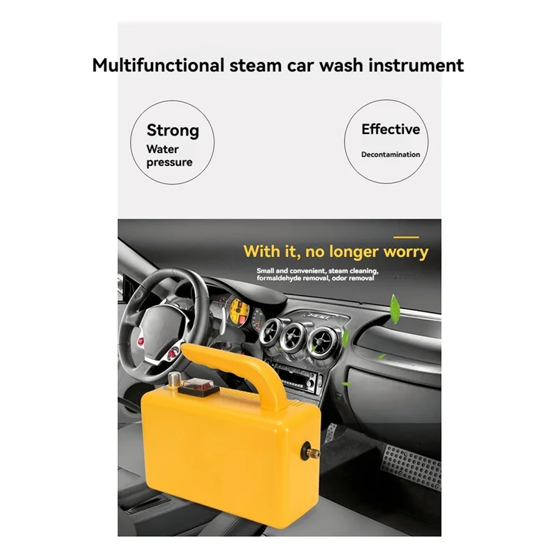 

Стильный пароочиститель высокого давления, 2600 Вт, ручная машина для паровой чистки ковров, портативный пароочиститель для автомобиля, вилка стандарта США