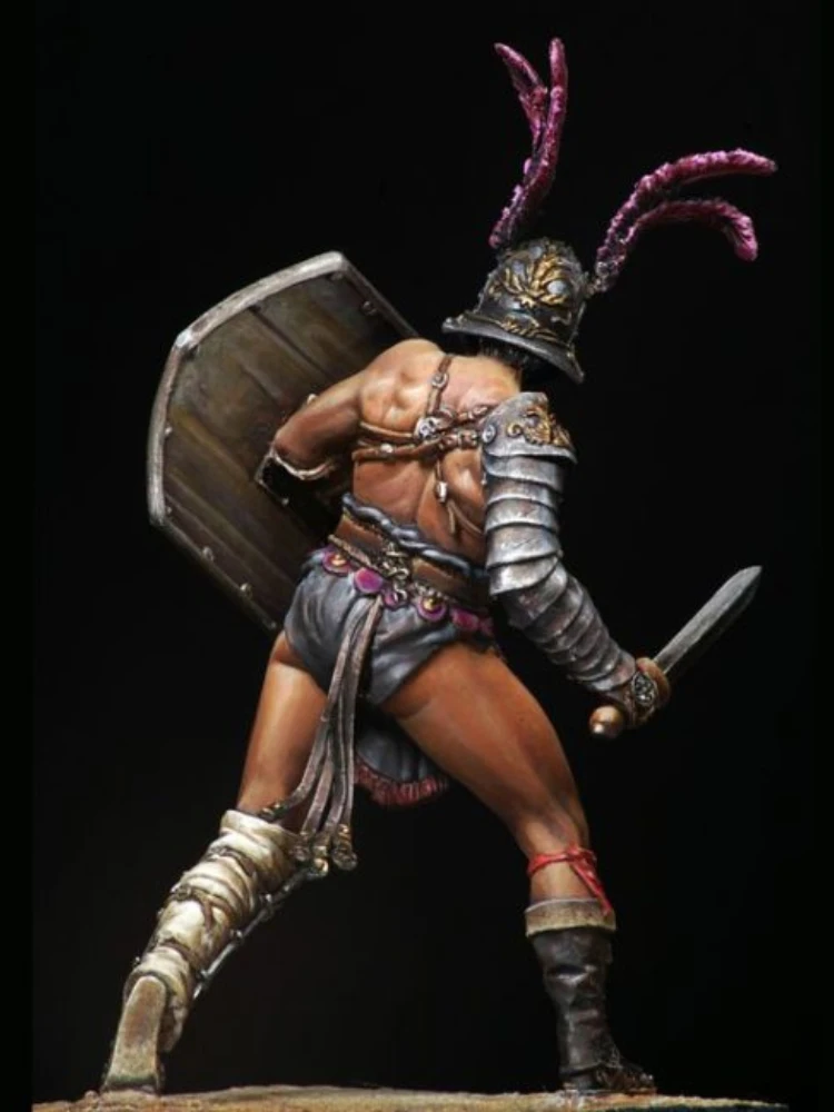 1:24 75mm Resin Figure Model Kit Historical Hobby  Miniature Gladiator Diorama Figurine Unassembled and Unpainted Free Shipping