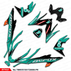 Aftermarket Motorcycle Graphics Full Sticker Kit for Yamaha Aerox 155 NVX155 2017 2018 2019 2020, Style No.YMNVX1551720006-PR