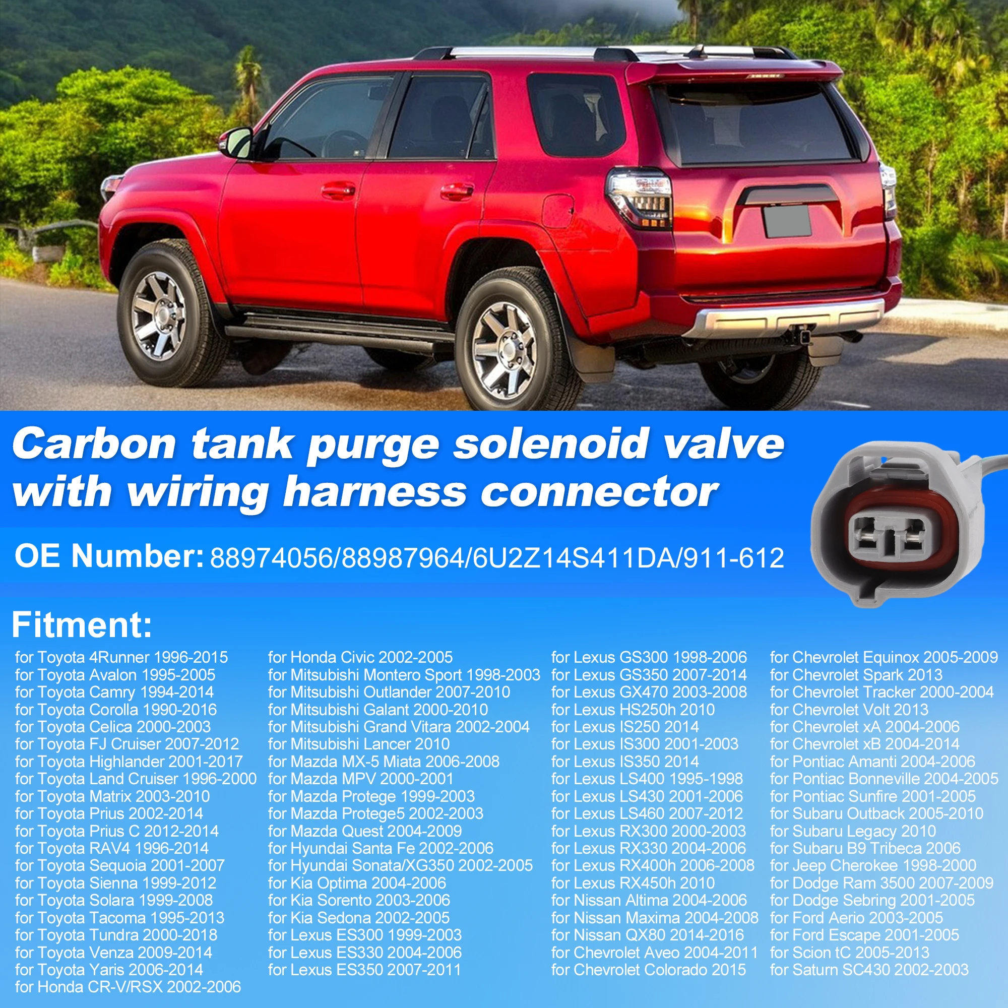 UXCELL Vapor Canister Purge Valve Connector for Toyota 4Runner 96-15