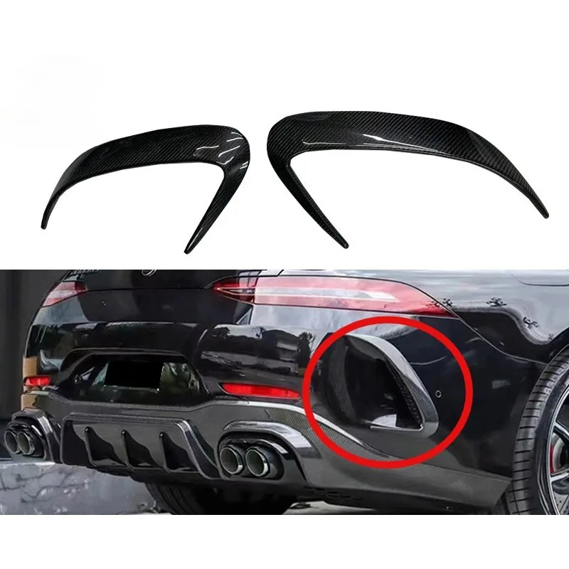 Carbon Fiber Rear Bumper Wind Knife BS Style Rear Bumper Car Canard For 2019-IN Mercedes Benz AMG GT63 Body Kits Trim