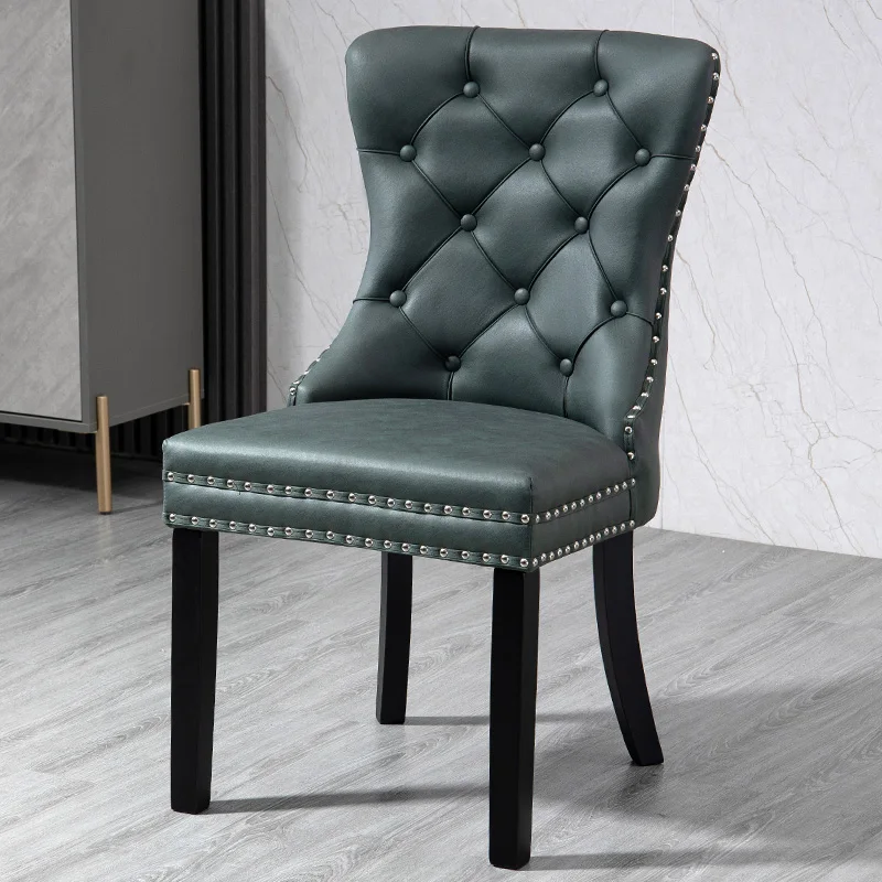 

Colorful Luxury Modern Minimalist Home Furniture Living Room PU Leather Dining Chair with Metal Legs for Hotel Restaurant