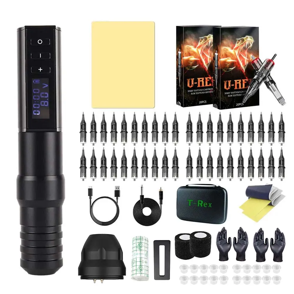T-Rex Ambition Professional Wireless Tattoo Machine Kit Pen With