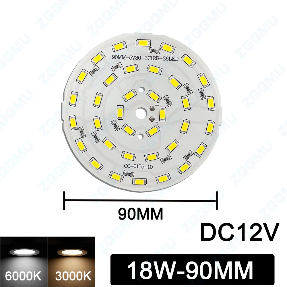 Imagem -05 - Lâmpada Redonda Fonte de Luz Led Branco Quente 3w 5w 7w 9w 12w 15w 18w 20w 30w 45w 12v 4000k