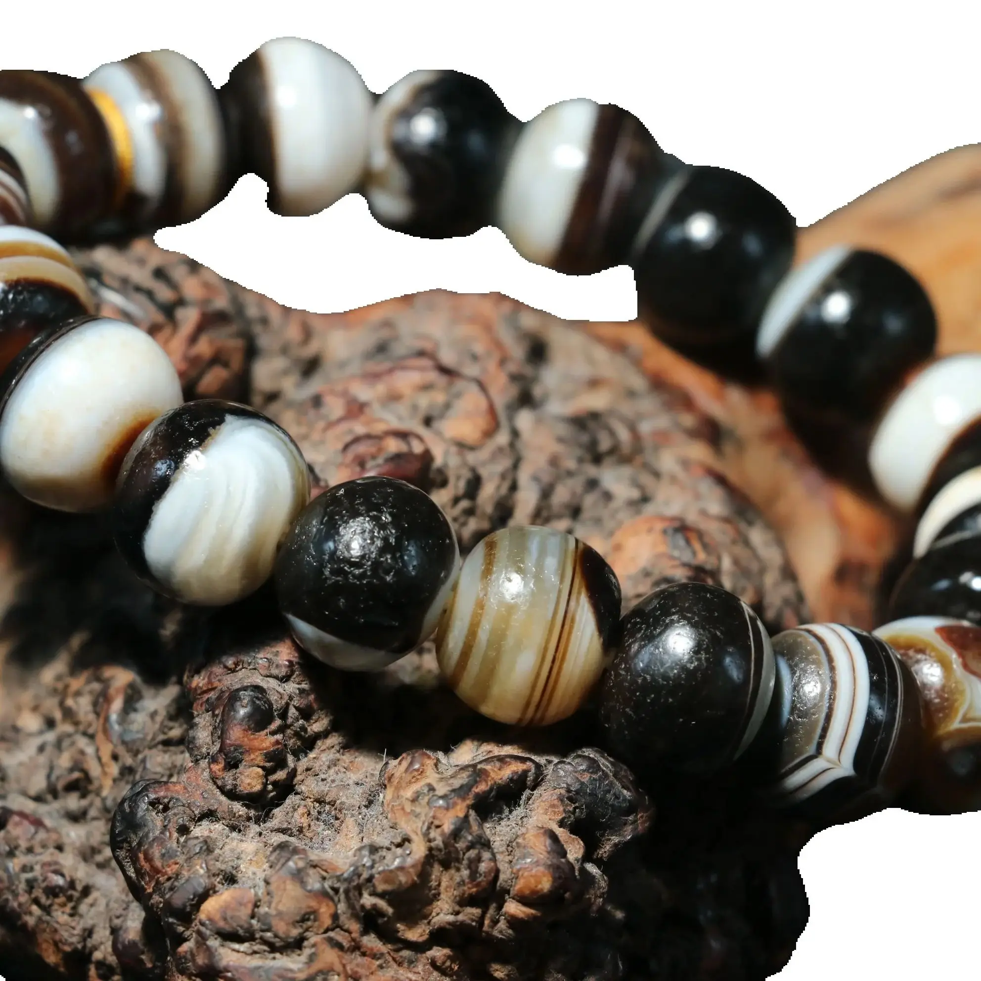 

CONGXINZAI1005009037751106 Тибетский старый агат, натуральный шелкопряд в полоску, целитель, медицинские счеты, браслет из бисера, Таймстаун