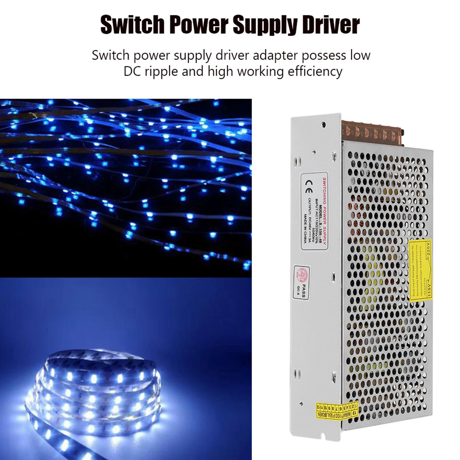 Netzteil Treiber Adapter Aluminium Legierung DC48V LED Bildschirm Streifen Licht 3D Drucker Netzteil Treiber Adapter