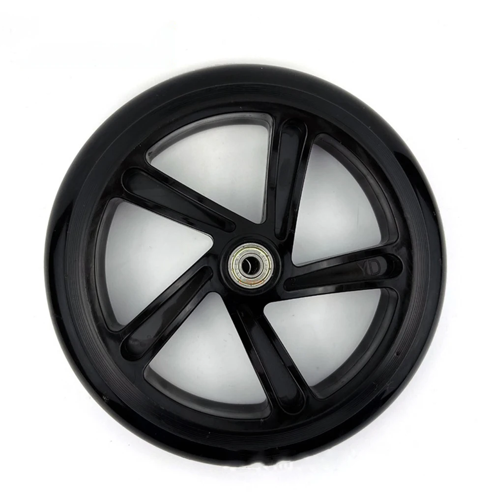 1pc 8-inch Scooter PU Wheel With Bearings Kids Kickscooter Wheel 5 /10spokes Wheel For DIY Wheelchairs Scooters Accessories