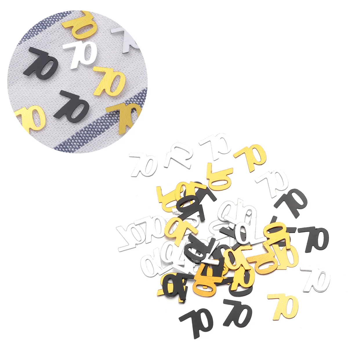 

1200 Pcs Decoration Metallic Confetti Number Decorations Birthday Numbers Table