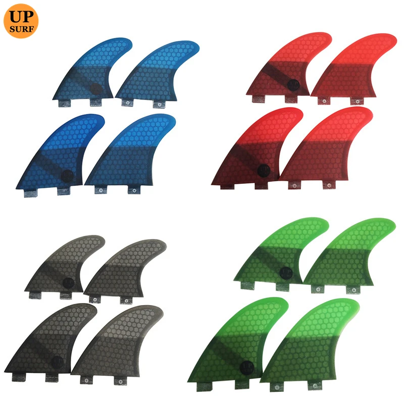 

Surfboard UPSURF FCS K2.1 Double Tabs Quad Fin Set Fiberglass Honeycomb Fin Paddleboard Surf Accessories