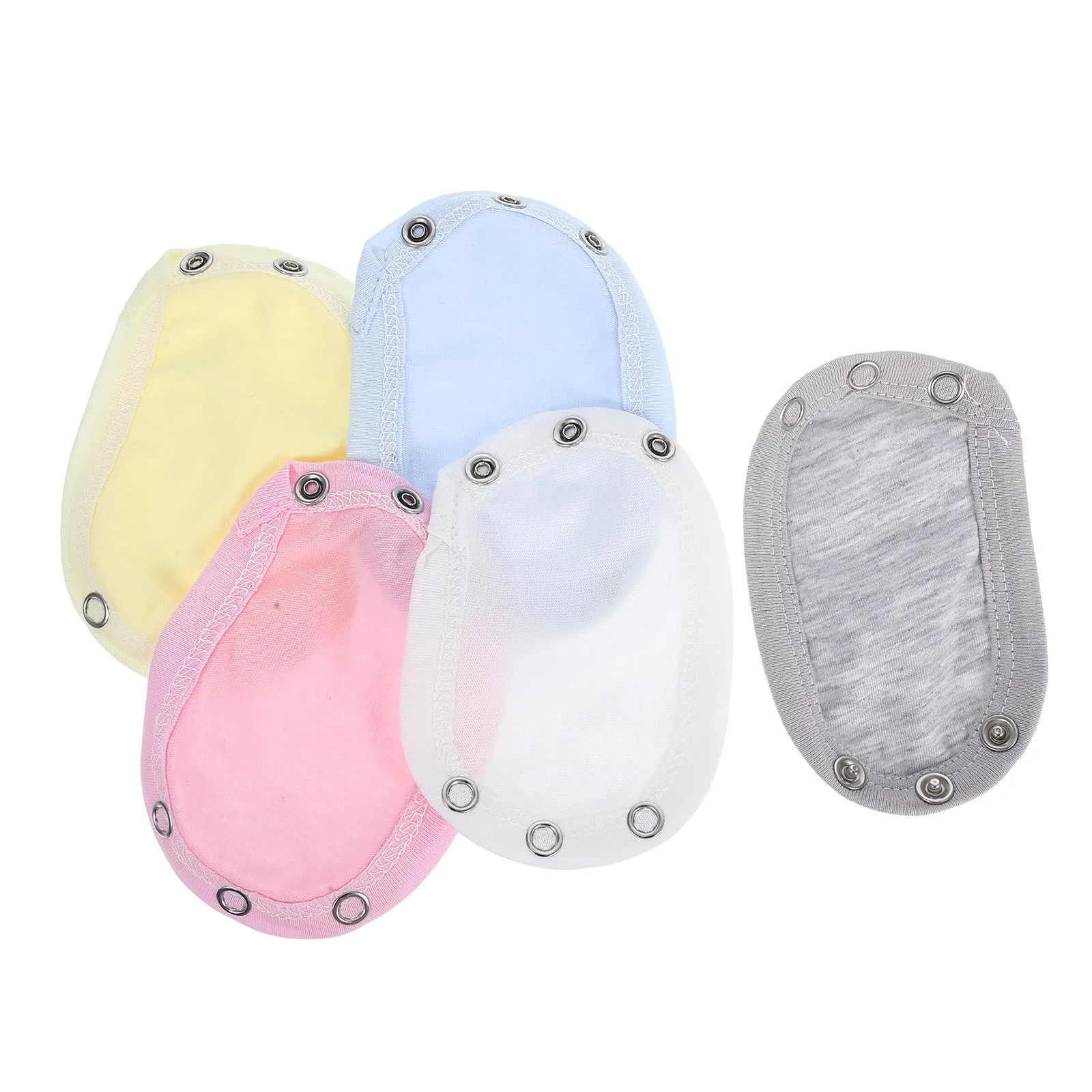 

5pcs Cotton Jumpsuits Extender For Baby Toddlers Bodysuit Snap Soft Breathable Newborn Extension Compatible With Boy Girl