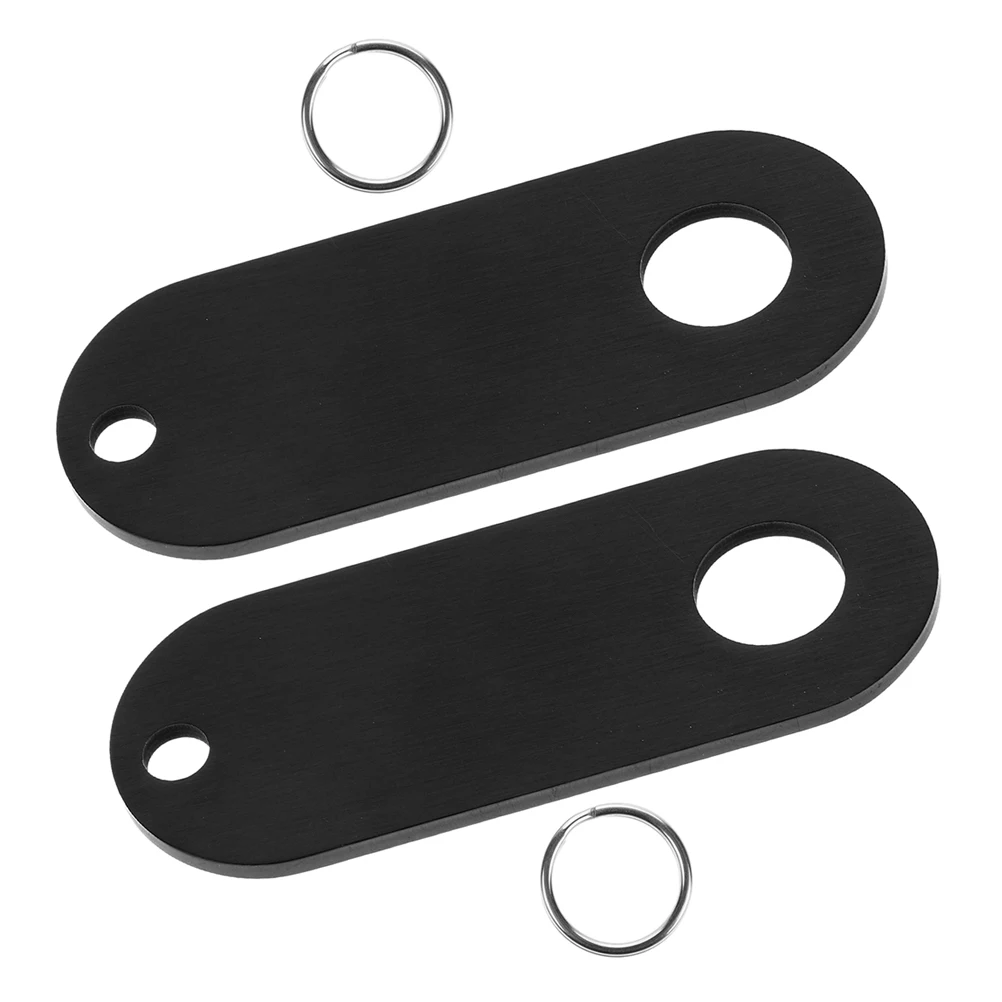 

2Pcs Motorcycle Bell Hanger Black Stainless Steel Keyring Mount Plate Riding Bells Compatible Sturdy Easy Install Safe Versatile