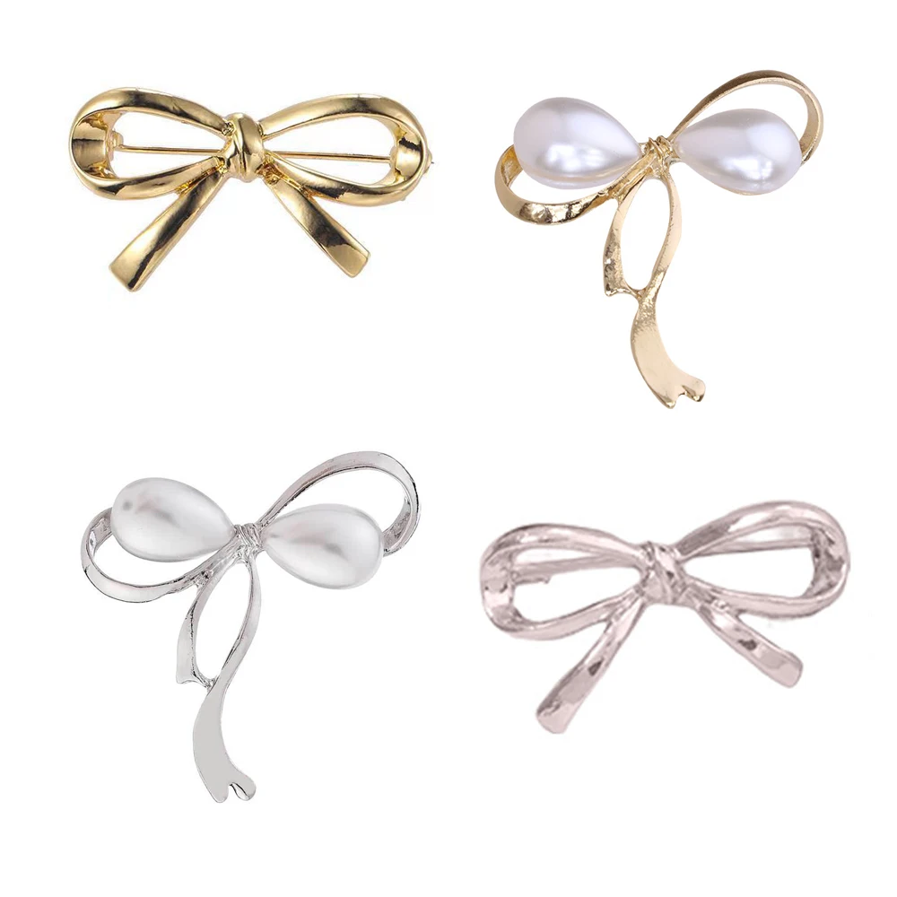 Frauen exquisite kleine Brosche Damenbekleidung feste Kleidung Schleife Schnalle