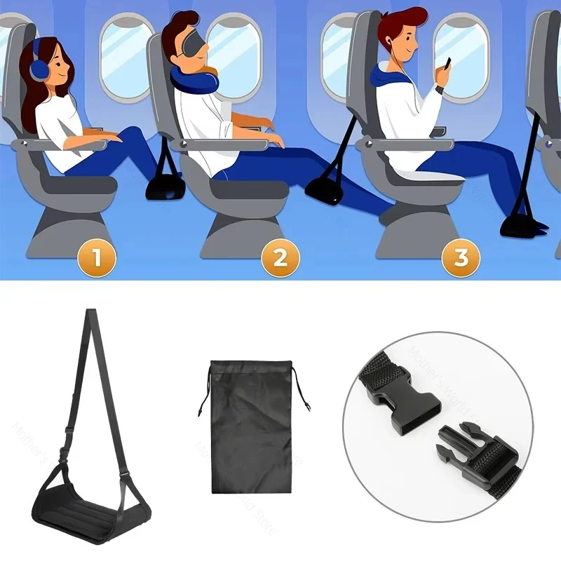 

2026 New Airplane Footrest With Adjustable Strap, Portable Hammock Leg Rest, Perfect Travel Accessories