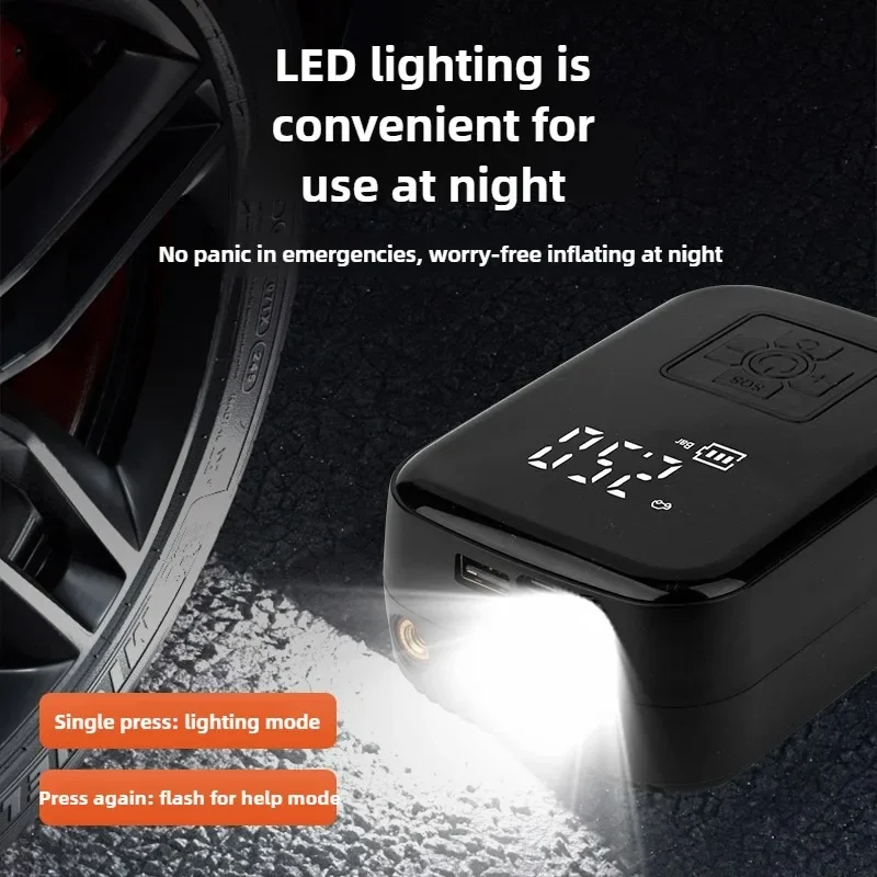 Cordless Tire Inflation Pump Car Air Compressor Micro Car Inflation Pump Digital Air Compressor for Cars Motorcycles, Bicycles