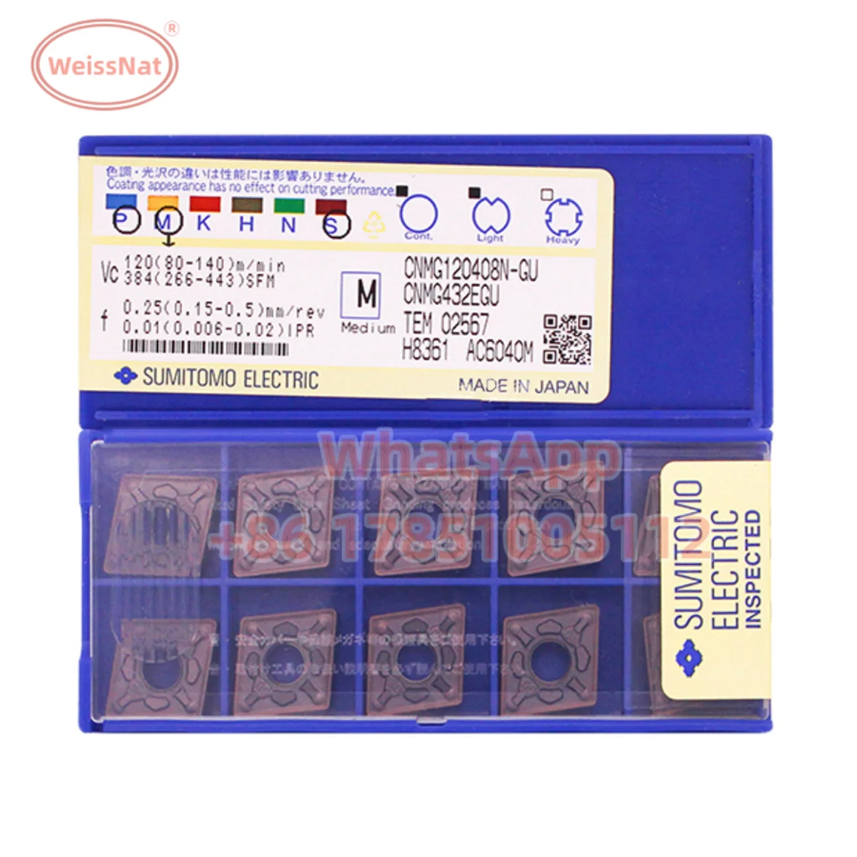 

SUMITOMO CNMG120404N CNMG120408N CNMG120412N CNMG160616N CNMG190612N AC6030M AC6040M Carbide Insert CNMG Inserts