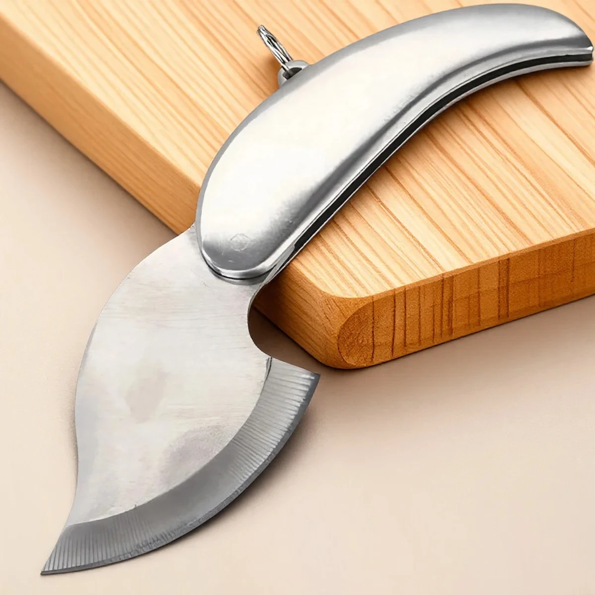 Camping Cooking Knives - 1PC Silver Leaf Stainless Steel Sharp