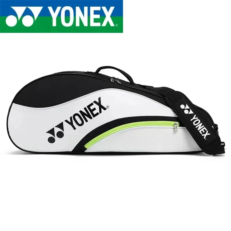 Bolsa de raquetas profesional YONEX con capacidad para hasta 4 raquetas de bádminton, bolso deportivo con compartimento para zapatos para mujeres y hombres