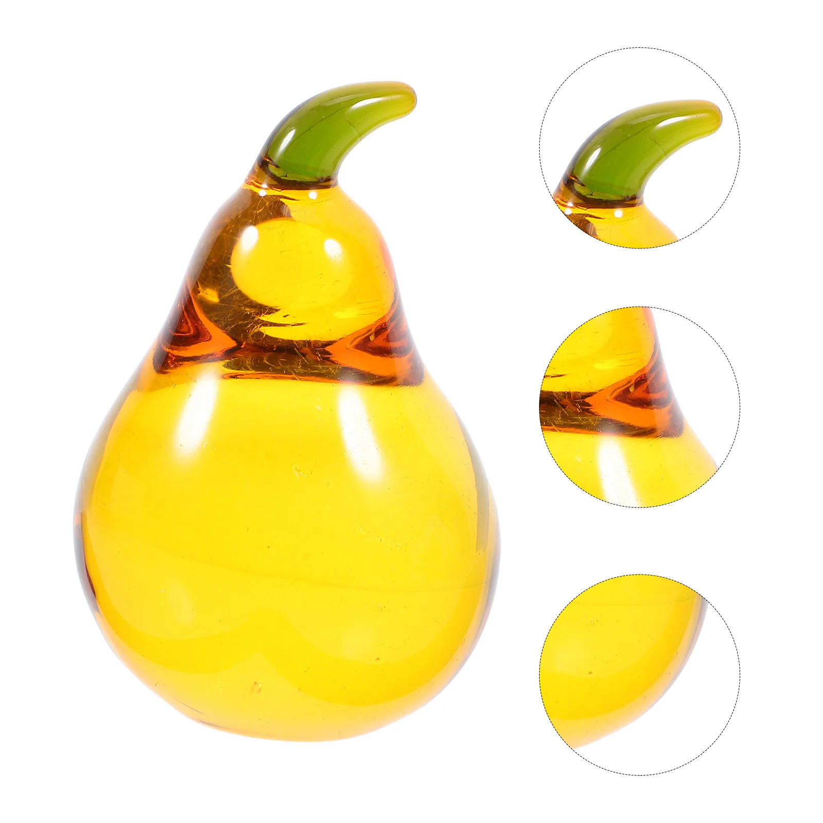 

Home Decor Decorations Statue Fruit Ornament Artificial Pear Figurine Crystal Adornment Desktop