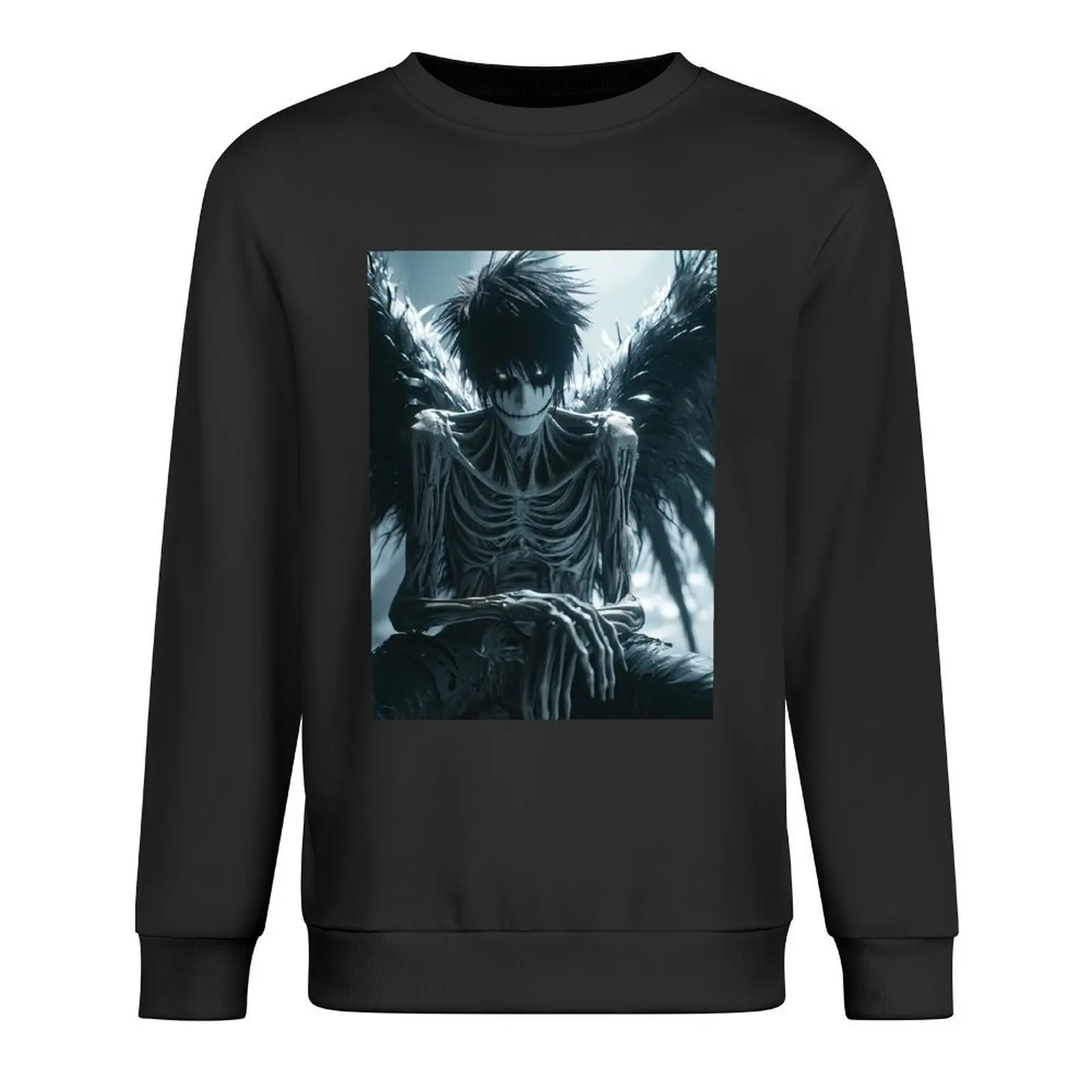 

Skeleton with wings reflecting himself Pullover autumn men clothes autumn jacket men men's sweat-shirt sweatshirts men