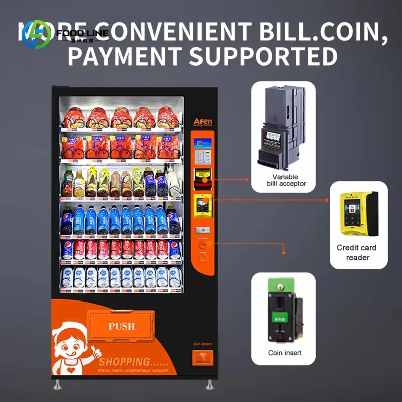 Automatic Vending Snacks and Beverage Vending Machines for Office