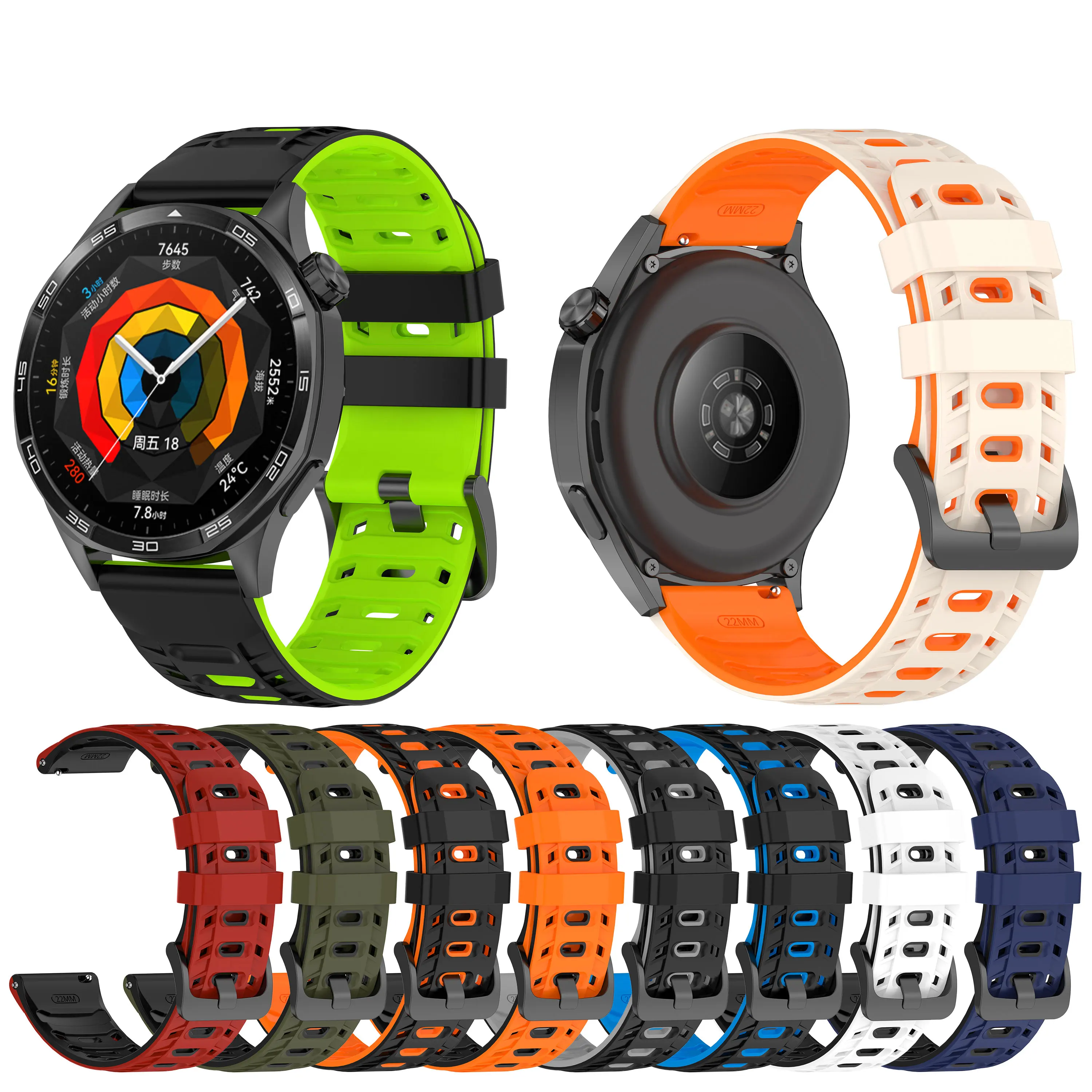 

22mm Universal Army Breathable watch strap for Suunto RACE 2 RACE Vertical Watch Band for Suunto 5 9 Peak Pro Wristband Bracelet