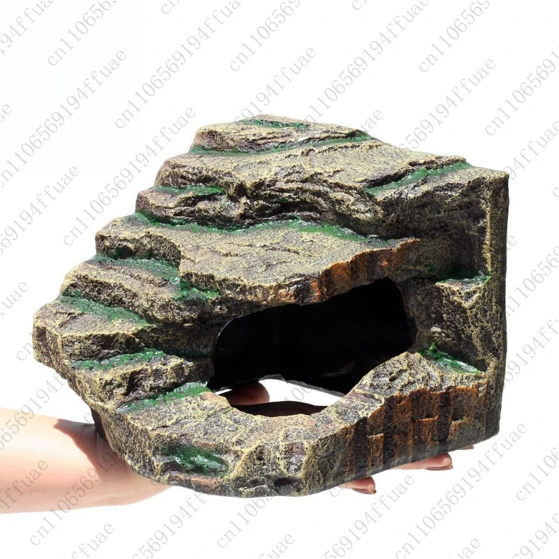 

Large Turtle Tank with Climbing Features for Reptiles, Turtle Basking Area, Lizard and Snake Hiding Holes.