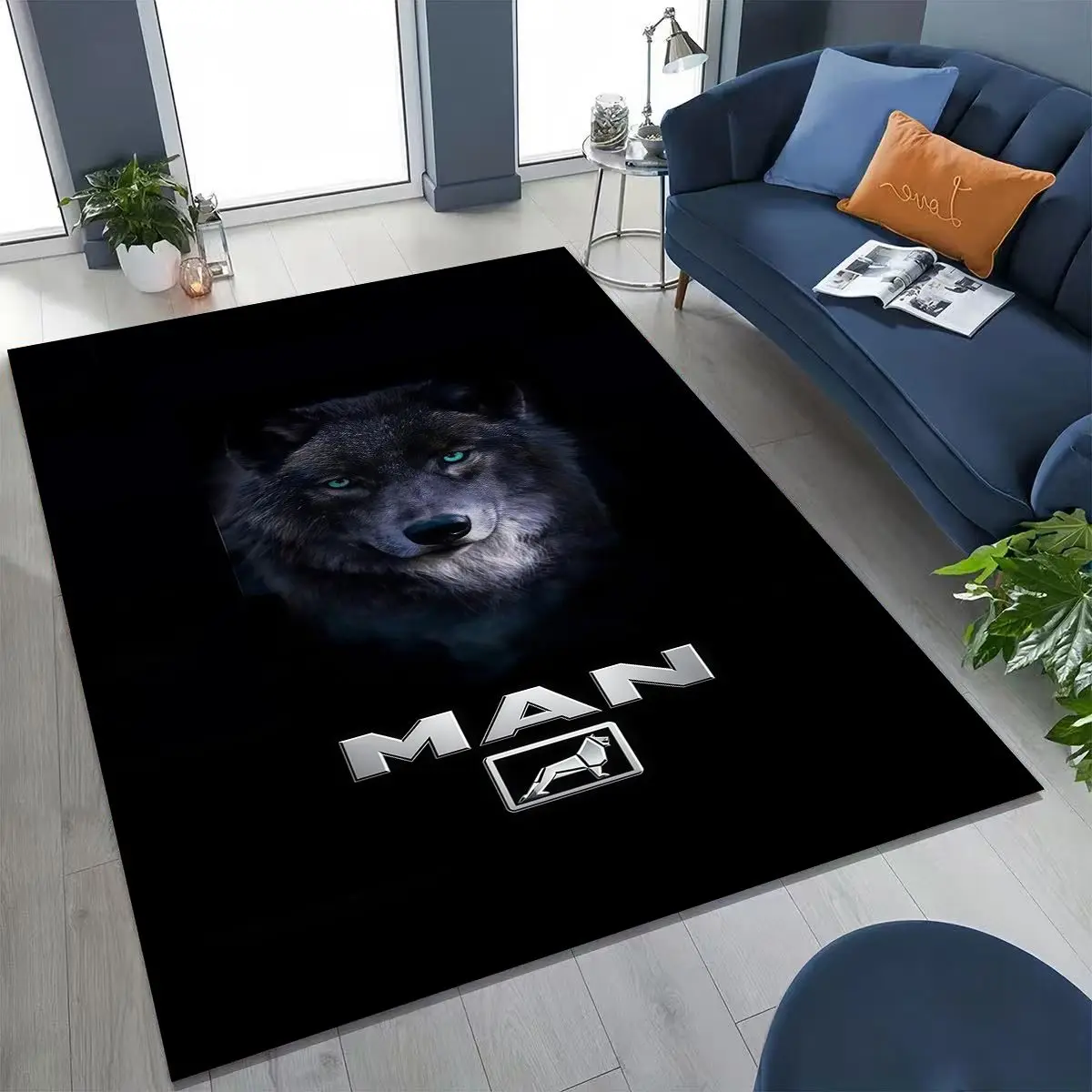 

3D Man Truck Logo Motorcycle Carpet Rug for Bedroom Living Room Sofa Home Doormat Decor,Large Kids Play Non-slip Floor Mat