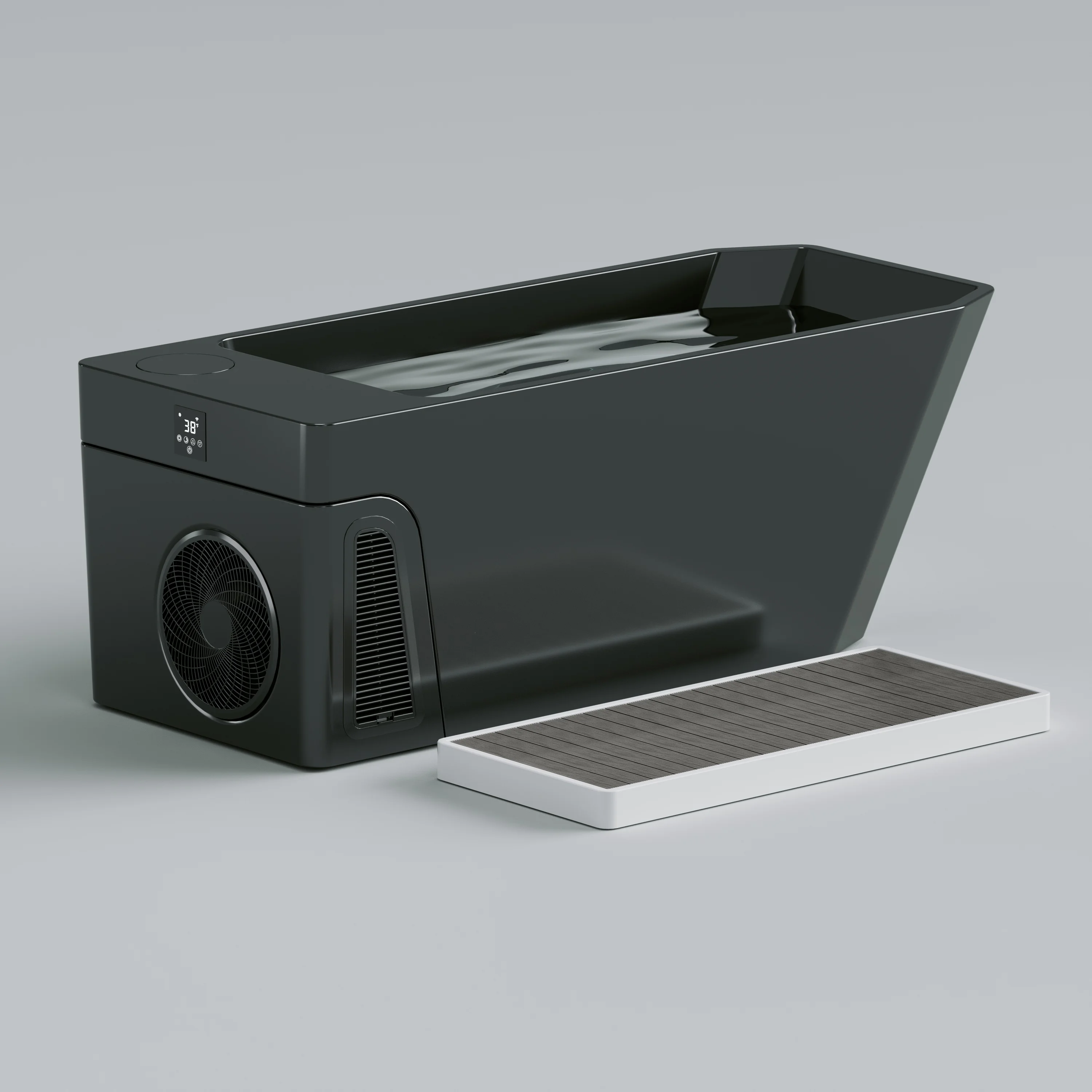 US Local WiFi App Controlled All-in-One Acrylic Cold Plunge Ice Bath Tub with Chiller Filter and Insulated Cover