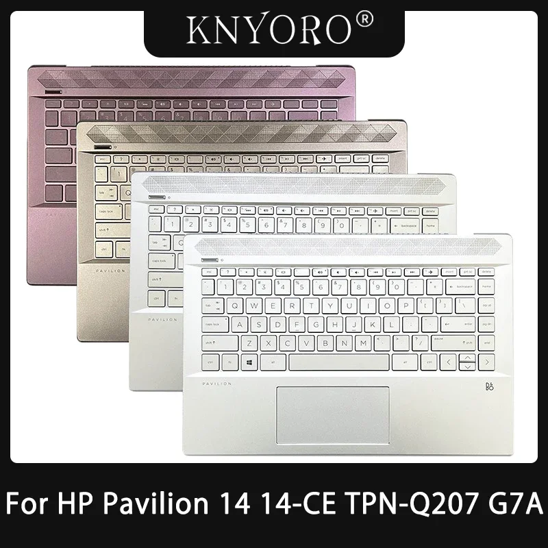 Original NEW Russian Keyboard For HP Pavilion 14-CE TPN-Q207 G7A Laptop Palmrest Keyboard Upper Cover Top Shell L19191-001