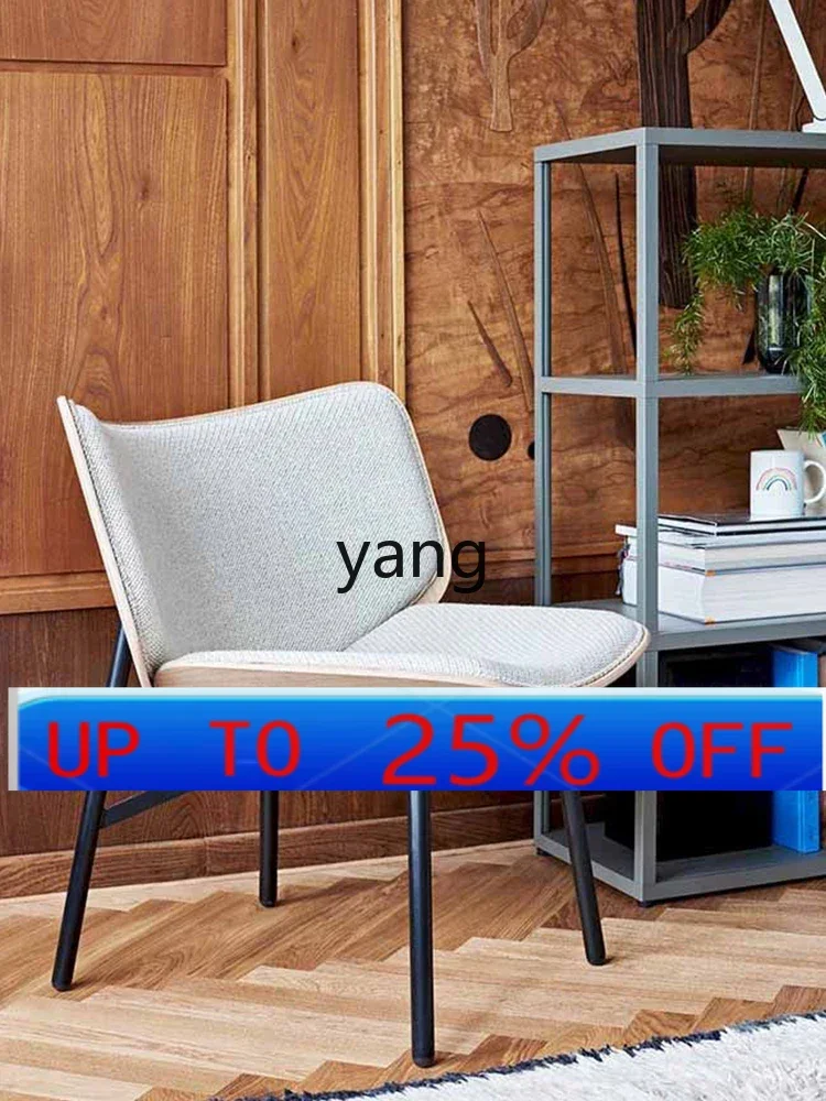 

LMM Simple Leisure Single Seat Couch Design Fabric Leather Meeting Solid Wood Chair