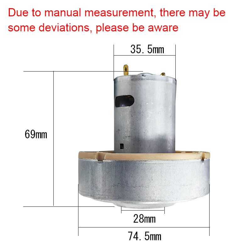 DC Vacuum Cleaner Motor 545 Motor 22.2V 120W Ball Bearing Micro Motor for Vacuum Cleaner Parts Air Blower Built in Driver