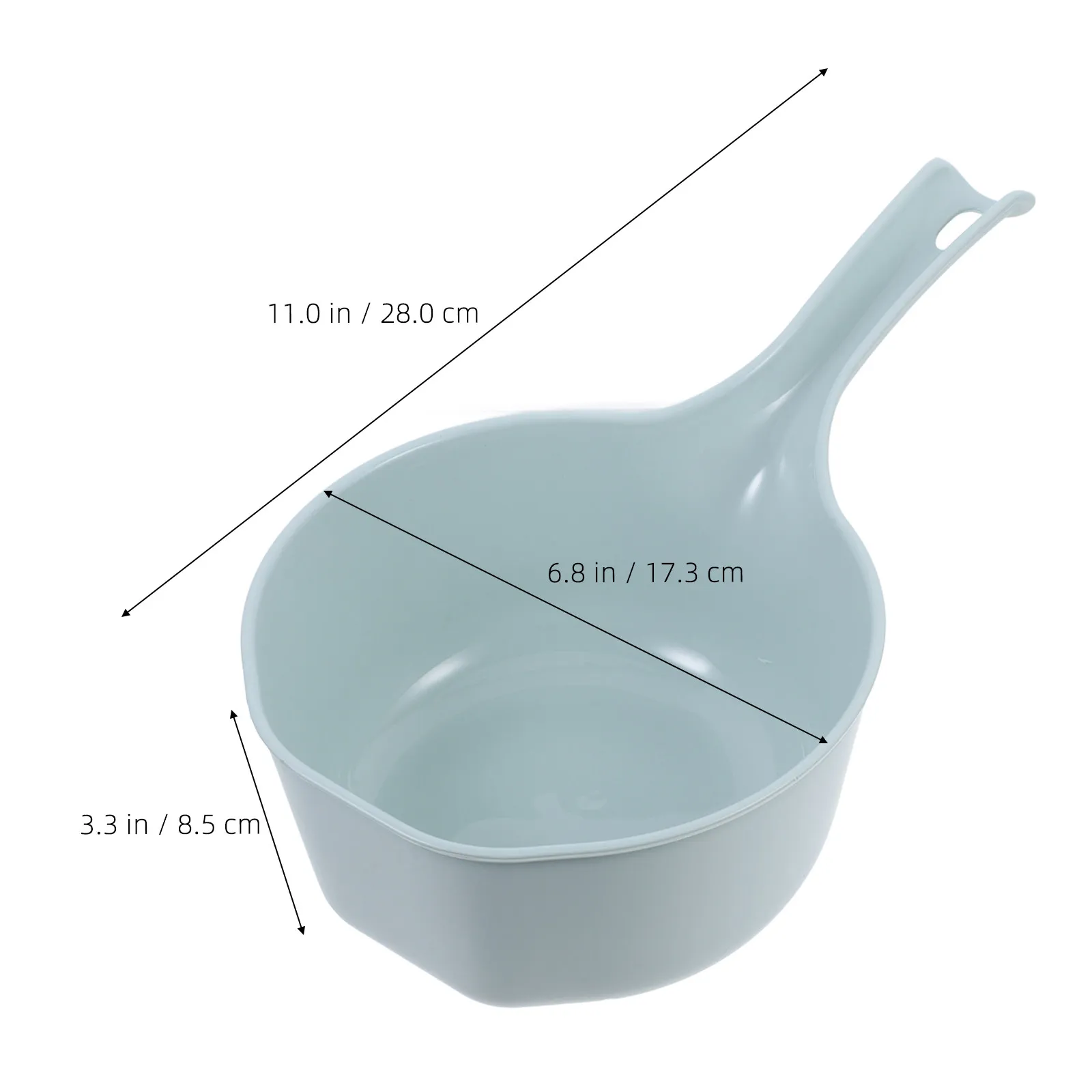 2Pcs Thick Plastic Water Ladle Large Capacity Ergonomic Handle Kitchen Bath Shower Garden Scoop for Vegetables Fruits Plants