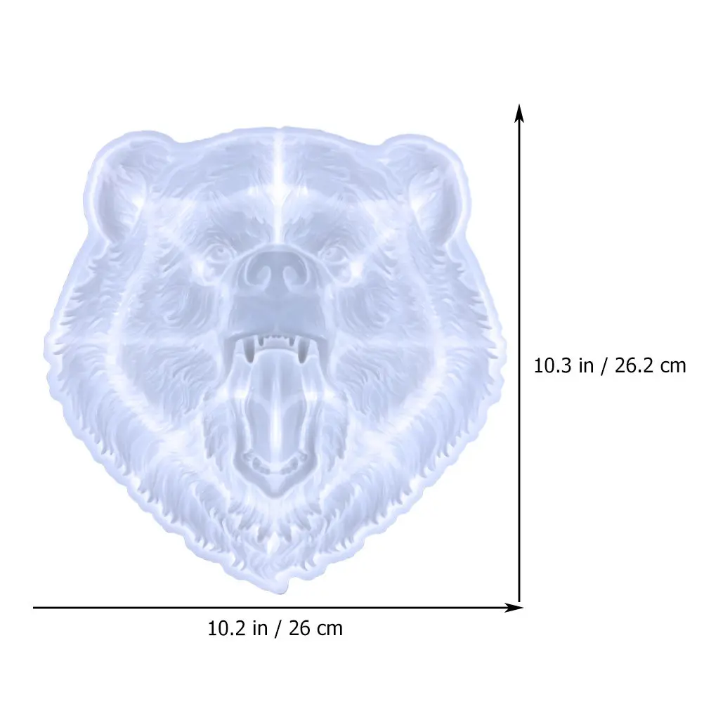 Bear Head Silicone Mold 3D Detailed Design for Epoxy Resin Crafting DIY Jewelry Accessories Desktop Decor Drop Casting Mold view 4