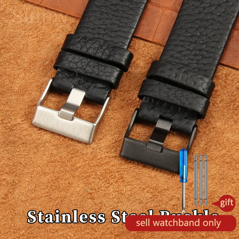 Cow Leather Watch Strap for Diesel Dz4323 1657 4318 DZ7312 DZ7257 Watchband 24 26 28 30mm Watch Bracelet Belt Black Brown White