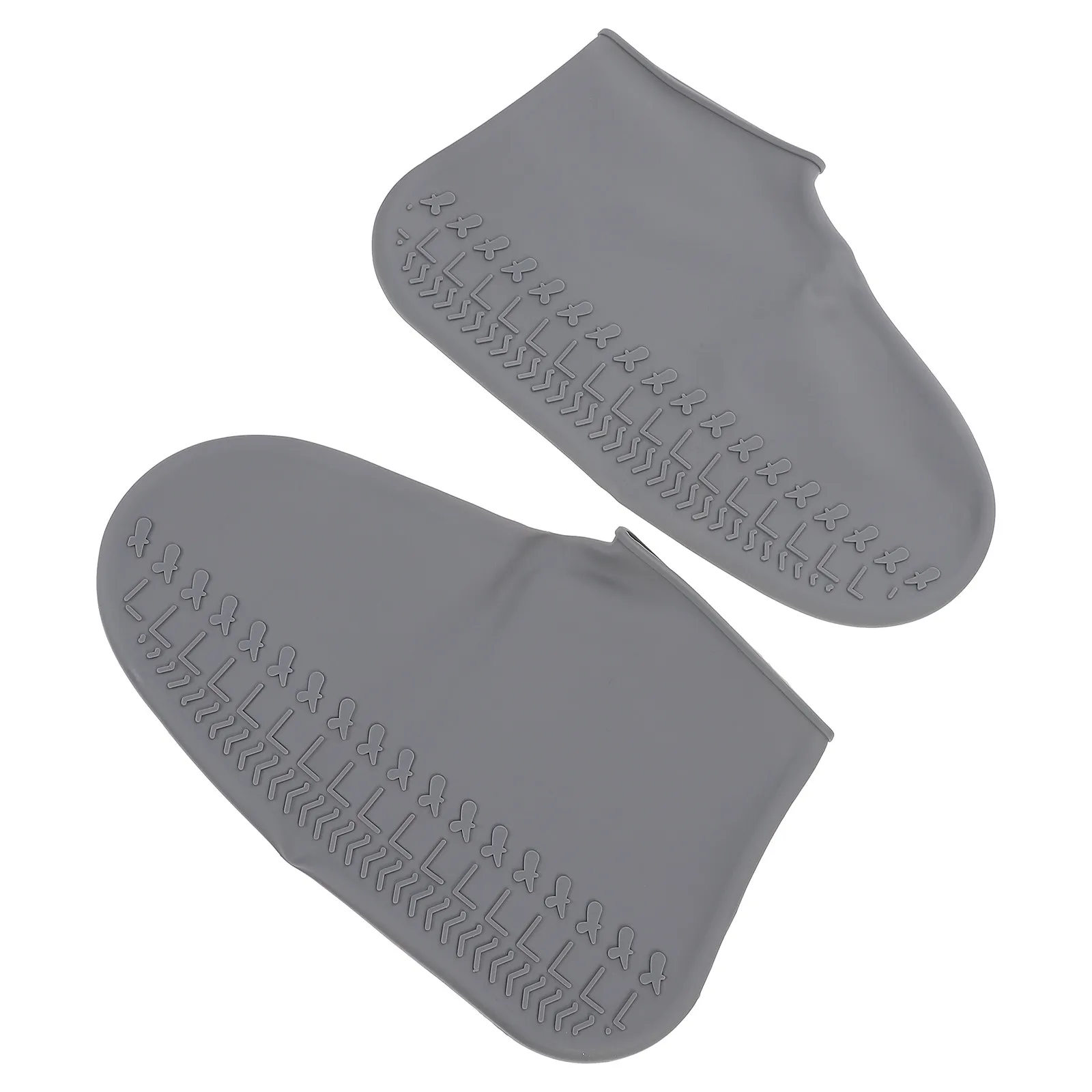 

1Pair Rain Proof Silicone Shoes Cover Wear Resistant Anti Slip Outdoor Walking Shoe Protector Grey Size L Shoes Cover