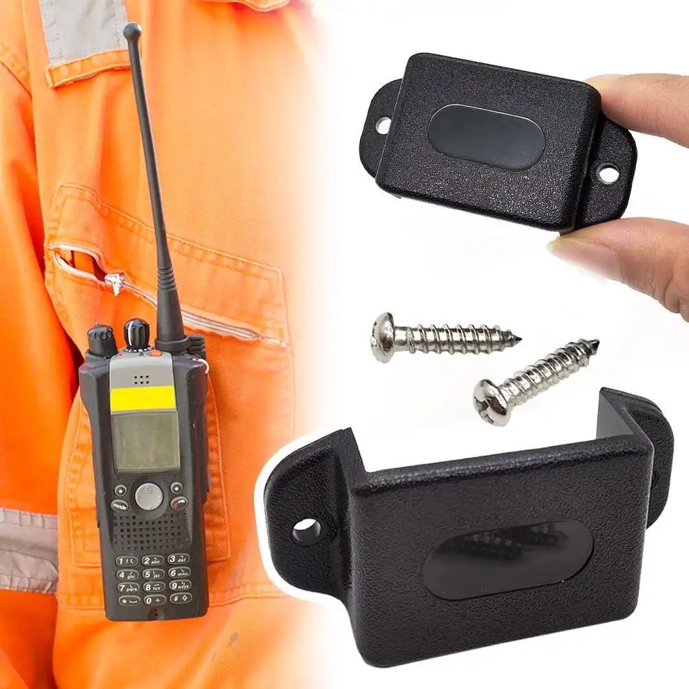 วิทยุสองทางบริษัทติดตั้งผู้ถือ Mount Walkie Talkie Bracket Mount Bracket คลิปสกรูมือถือสําหรับรถยนต์/Tru L8T7