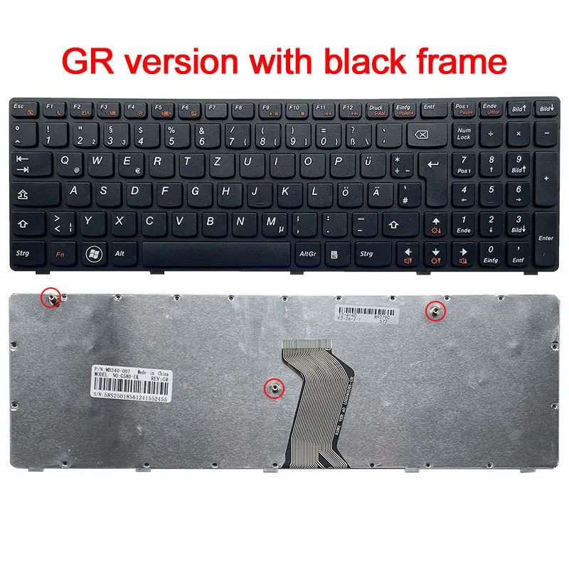 Klawiatura US/TR/FR/RU/AR/SP/GR/UK do Lenovo G580 G580A G580AM G585 G585G G585A G780 G770 G770A G590 Z580 Z580A Z585 Z585AM B580A — zdjęcie 7