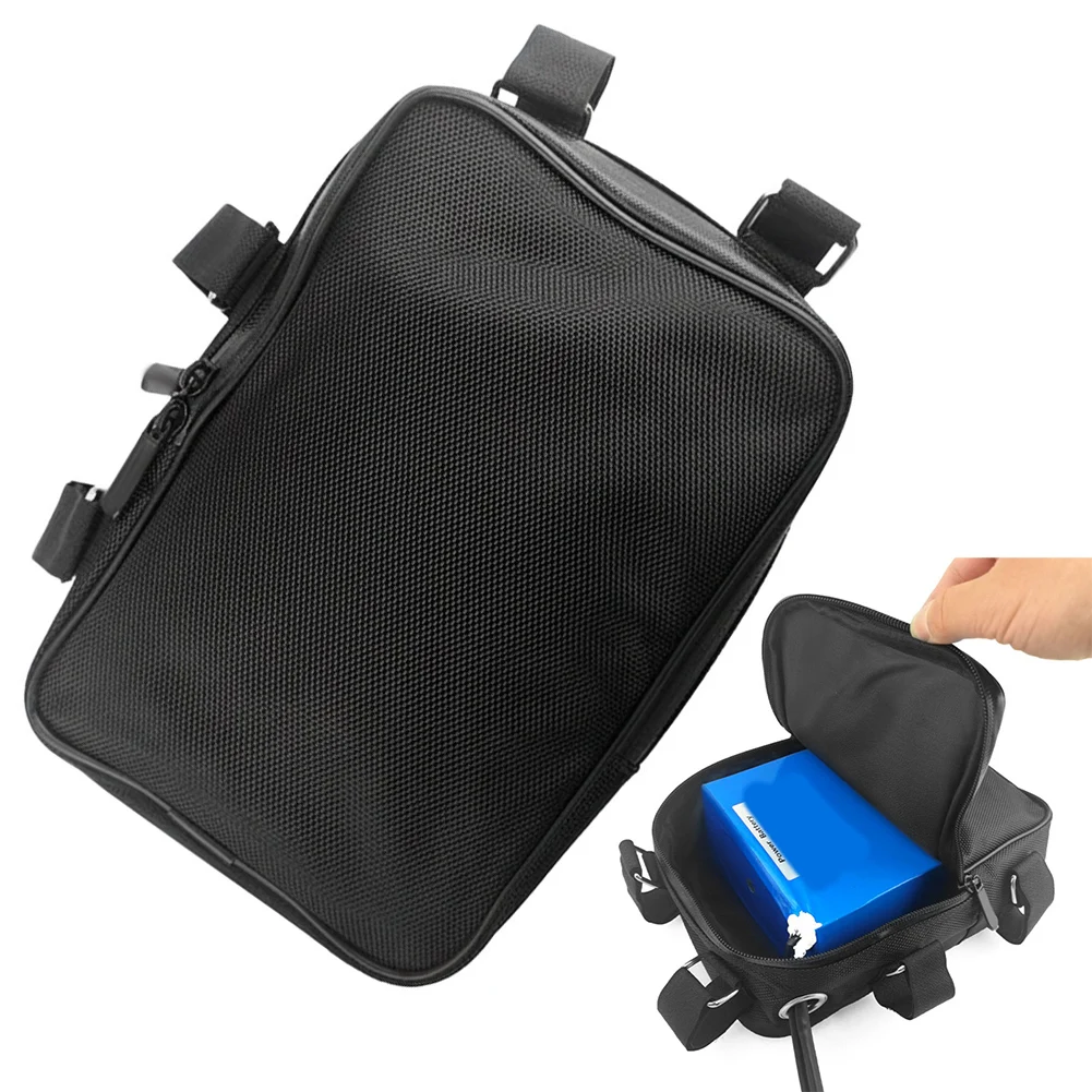 Waterproof Battery Storage Bag For Electric Bicycle Hanging Fixed Tube Frame Bag Bike Beam Bag Battery Case Cycling Accessories