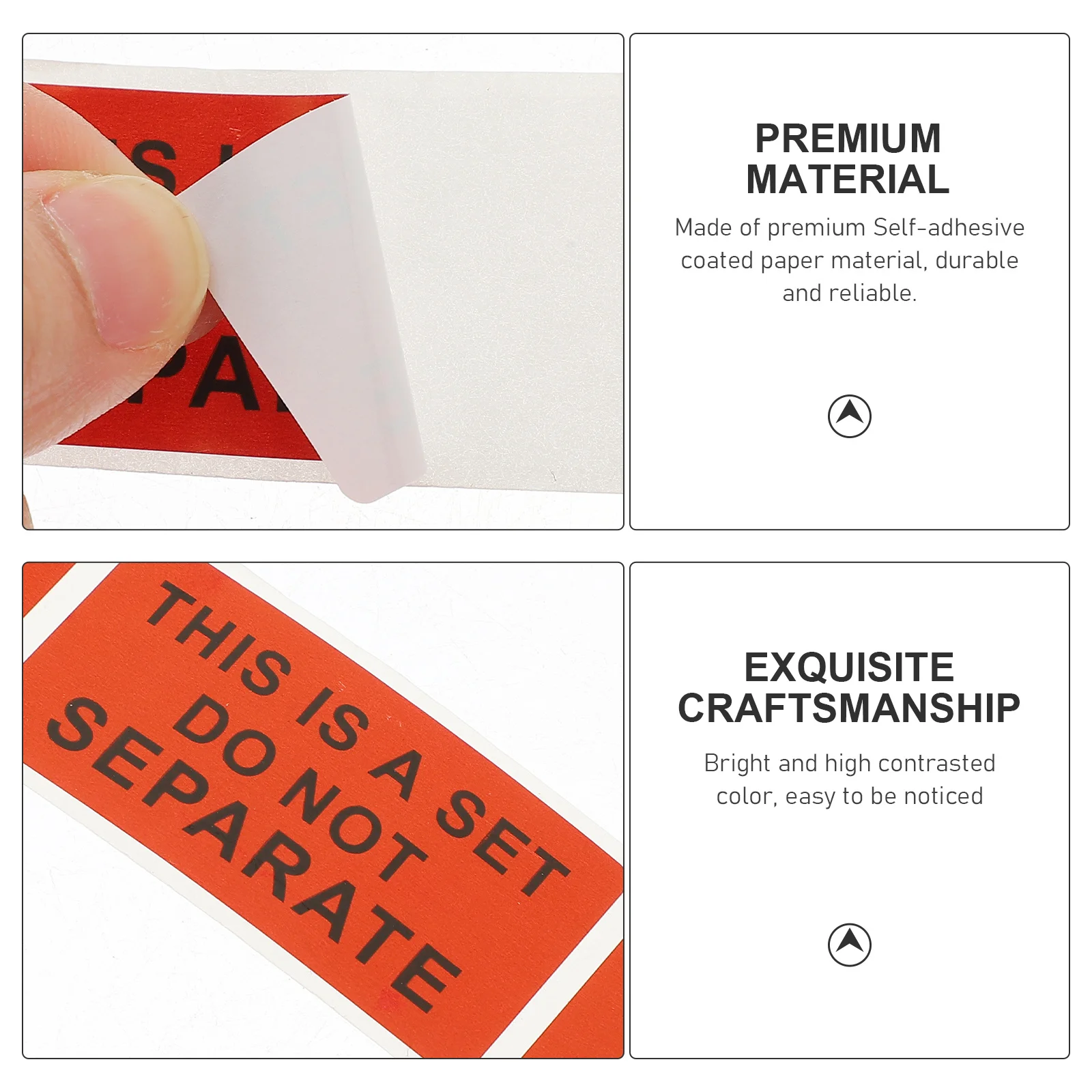 

1 Roll Warning Shipping Labels Stickers Bright Self-Adhesive Shipping Warning Decals Packing Package Security Stickers