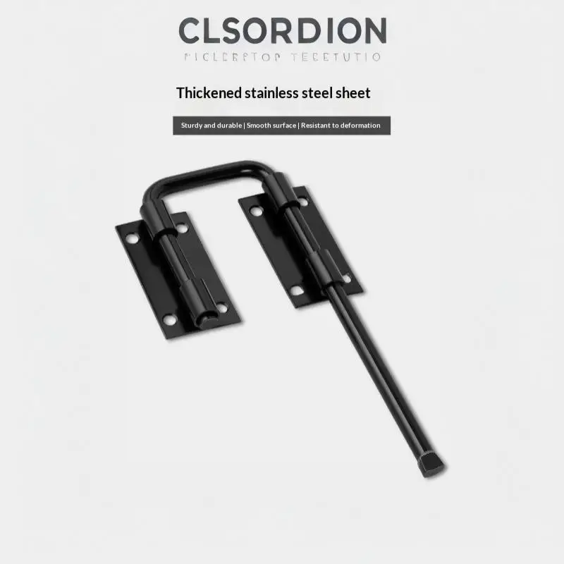Durable Stainless Steel Door Latch Lock 90 Degree Gate Latch Safety Anti Theft Buckle Hardware
