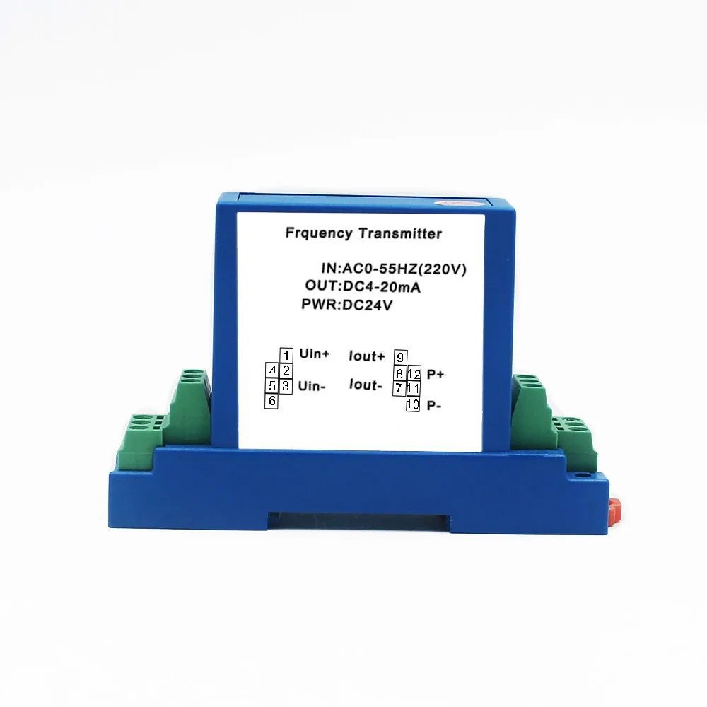 Fabriek Salefrequency Transmitter Transducer 0-100KHz Naar 4-20Ma 0-10V 1 In 1 Uit Din Rail Installatie Dc 24V Power