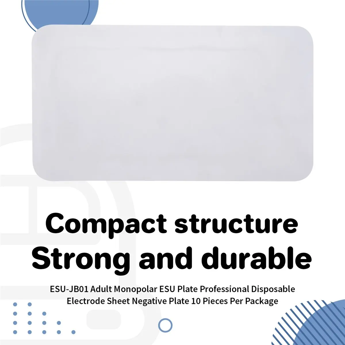 BHBL ESU-JB01 Adult Monopolar ESU Plate Professional Disposable Electrode Sheet Negative Plate 10 Pieces Per Package