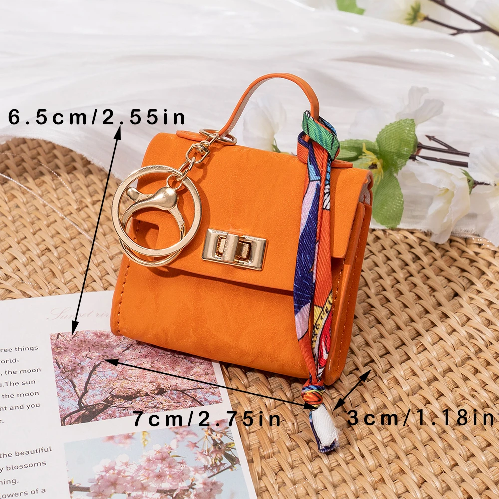 Light Luxury Coin Purses Fashion Bag Accessories New Silk Scarf Bracelet Portable Mini Keychain Pendants view 6