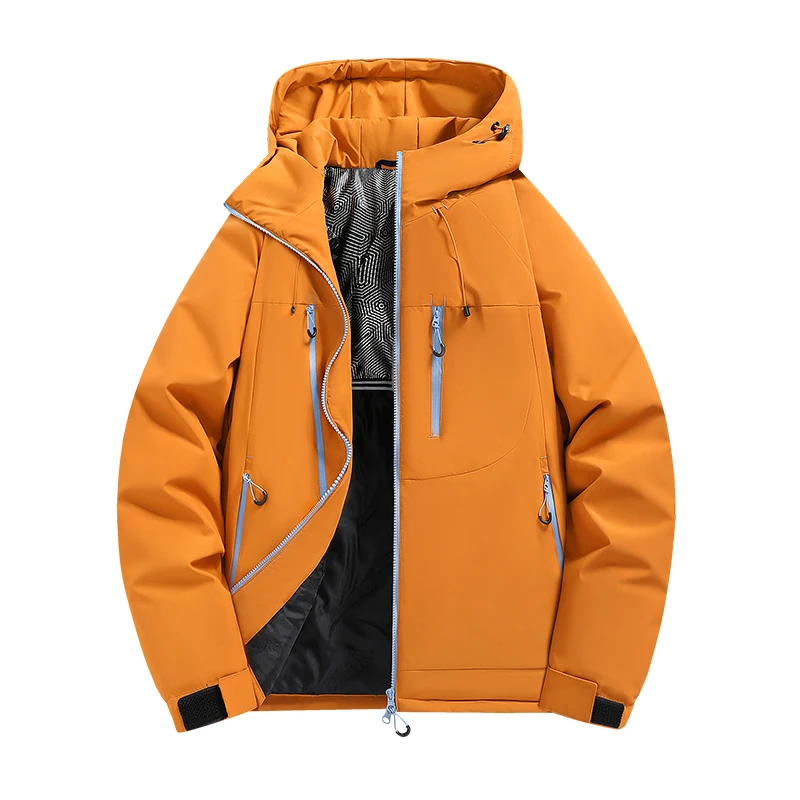 

Men's Warm Down Cotton-padded Jackets Graphene Jacket Men's Winter Long-sleeved Thick Hooded Fashionable Casual Workwear Jackets