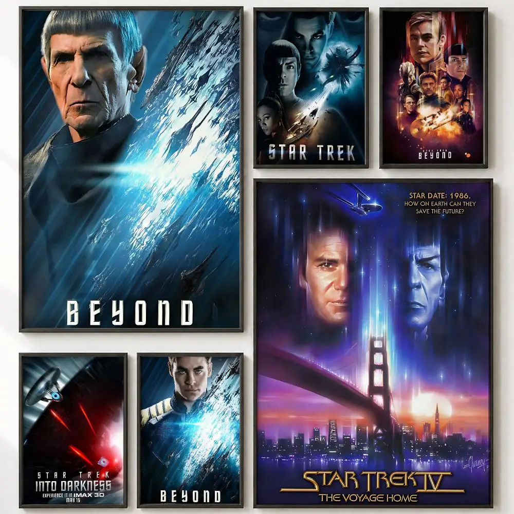 Deluxe Entertainment S-Star TrekS Poster Vintage Retro Anime Poster Stickers Peel and Stick Wall Art Home Decor