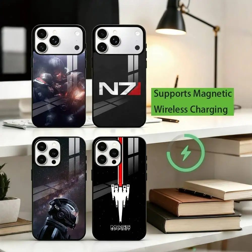 

G-Game M-Mass Effect Phone Case For iPhone17,16,15,14,13,12,11 Plus,Pro Compatible with magnetic wireless charging