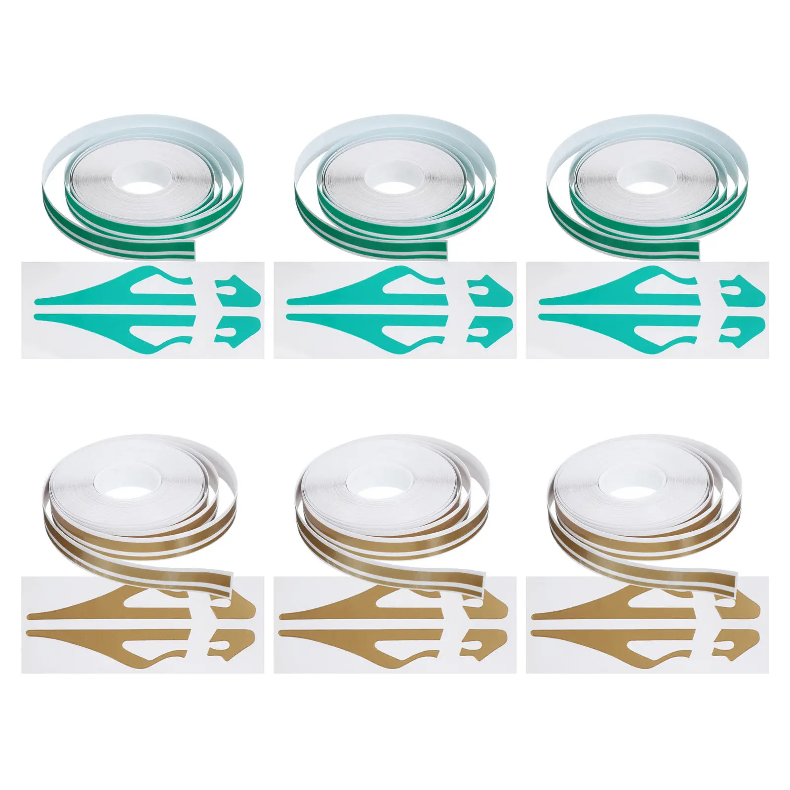 6Sets Waterproof Car Body Decoration Vinyl Pinstriping Tape 32FT Auto Stripe Decals Universal Waistline Stickers