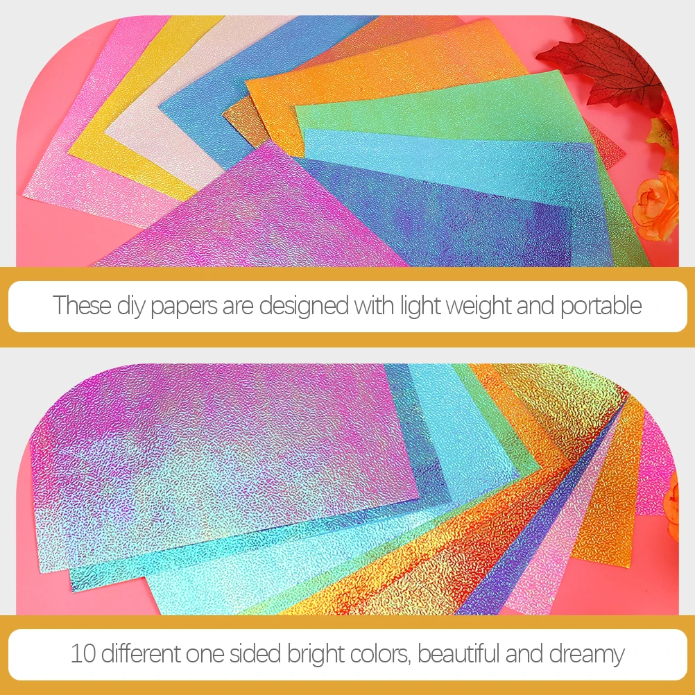 150Pcs Shiny Origami Paper Set Excellent Material for DIY Handicrafts Kids Learning Tools Party Decoration Scrapbook Projects