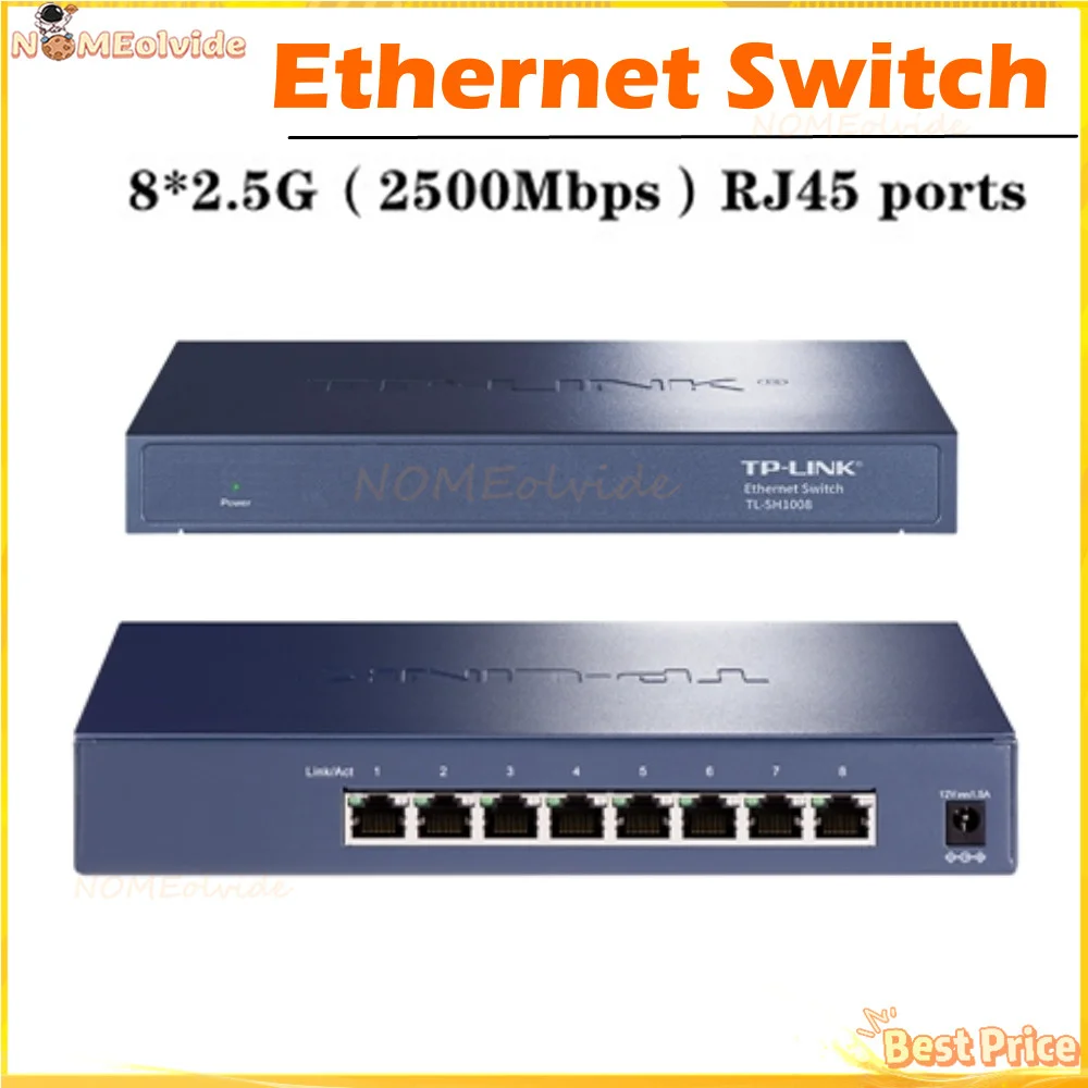 

Original TL-SH1008 2500mbps Switch 2.5 Gigabit Network Switch Ethernet 2.5G Switch 2.5GBE RJ45 8-Port 2.5gbps Free Shipping